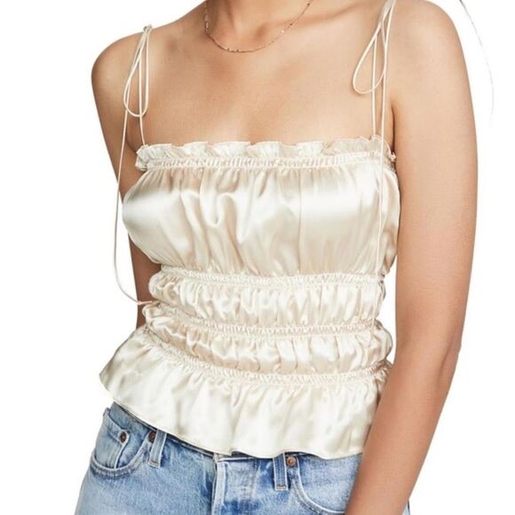 Reformation Viviana Cream Camisole Sz XS 100% Silk Top - Picture 1 of 3